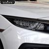 For Honda Civic 10th 2016- 19  TPU Car Headlight Film Protective Sticker Lamp Hoods Transparent Smoke Black Accessories