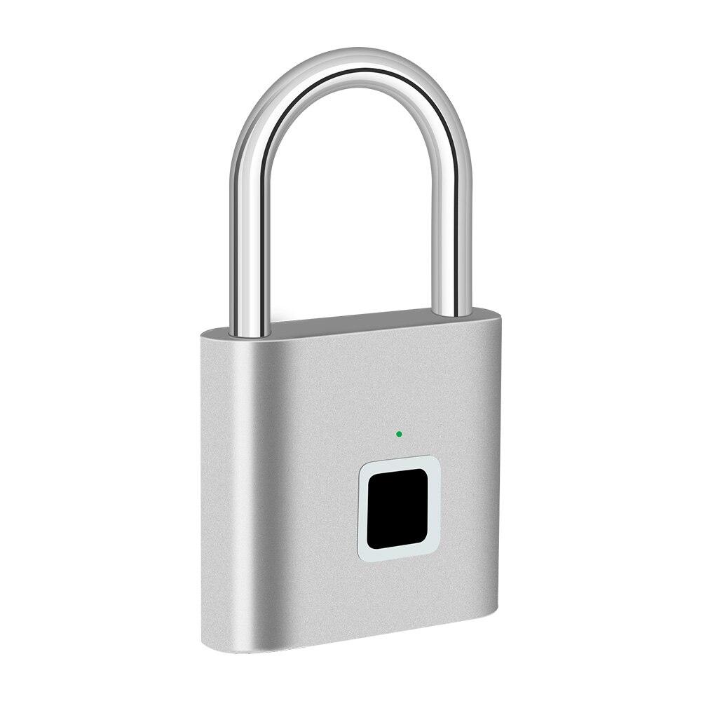 KERUI замок с отпечатками пальцев с зарядкой через USB, умный замок, водонепроницаемый дверной замок, разблокировка 0,2 секунды, портативный противоугонный замок, цинк
