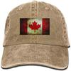Унисекс взрослый винтажный флаг Канады стираный деним хлопок спортивная бейсболка для улицы регулируемый один размер