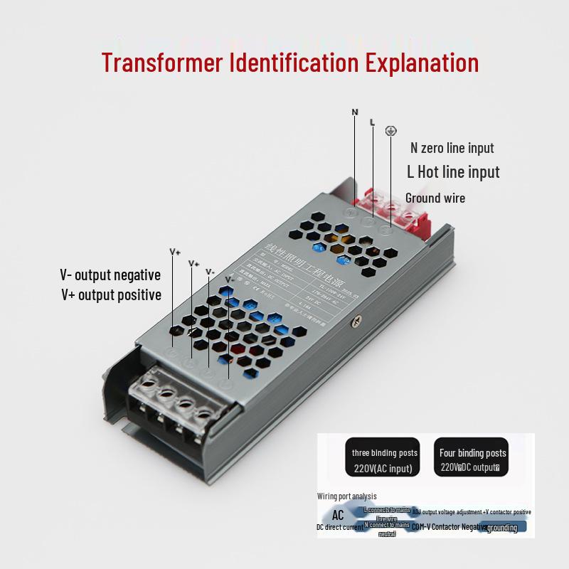 Ultra-Thin Silent Indoor Switching Power Supply, 220V to 12V/24V, 60/400W, LED Strip Driver Transformer for Light Boxes