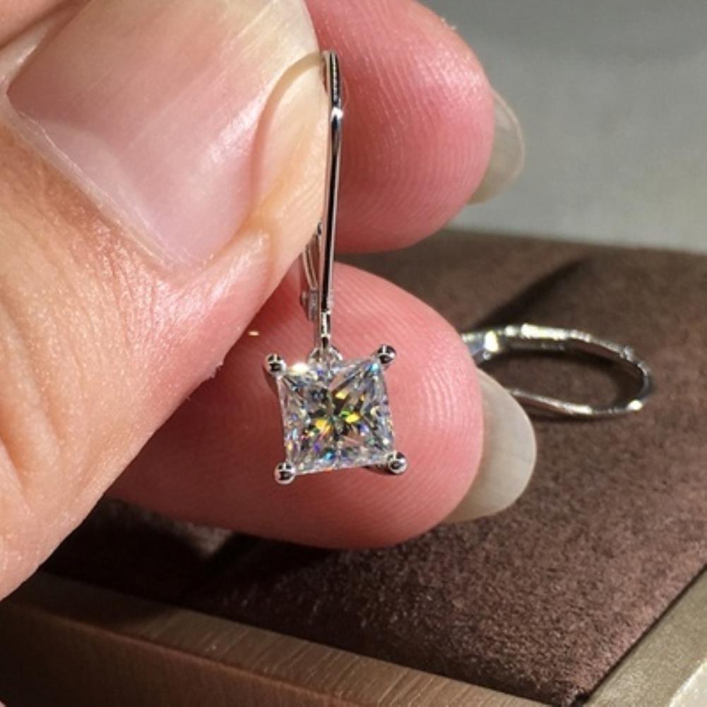 Серьги Bluelans Leverback Подарочные серьги-подвески Princess Dangle Cut Ювелирные изделия для женщин