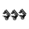 3 Pieces Speaker Stand Metal Swivel Casters Rolling Wheels Kit with Brake Leg Caster for Studio