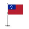 Флаг офиса Самоа – 14 x 21 см – Полиэстер – Основание из нержавеющей стали –