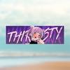 Розовая наклейка с двойным пучком в стиле аниме THIRSTY 1 шт., 2D плоская водостойкая виниловая наклейка для автомобиля, скейтборда, багажа