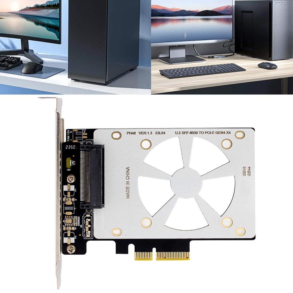 Адаптер SFF-8639 для слота PCIe X4/X8/X16 Карта расширения PCI-E Райзер-карта 4000 МБ/с Поддержка PCI-E GEN3 U.2 NVME SSD