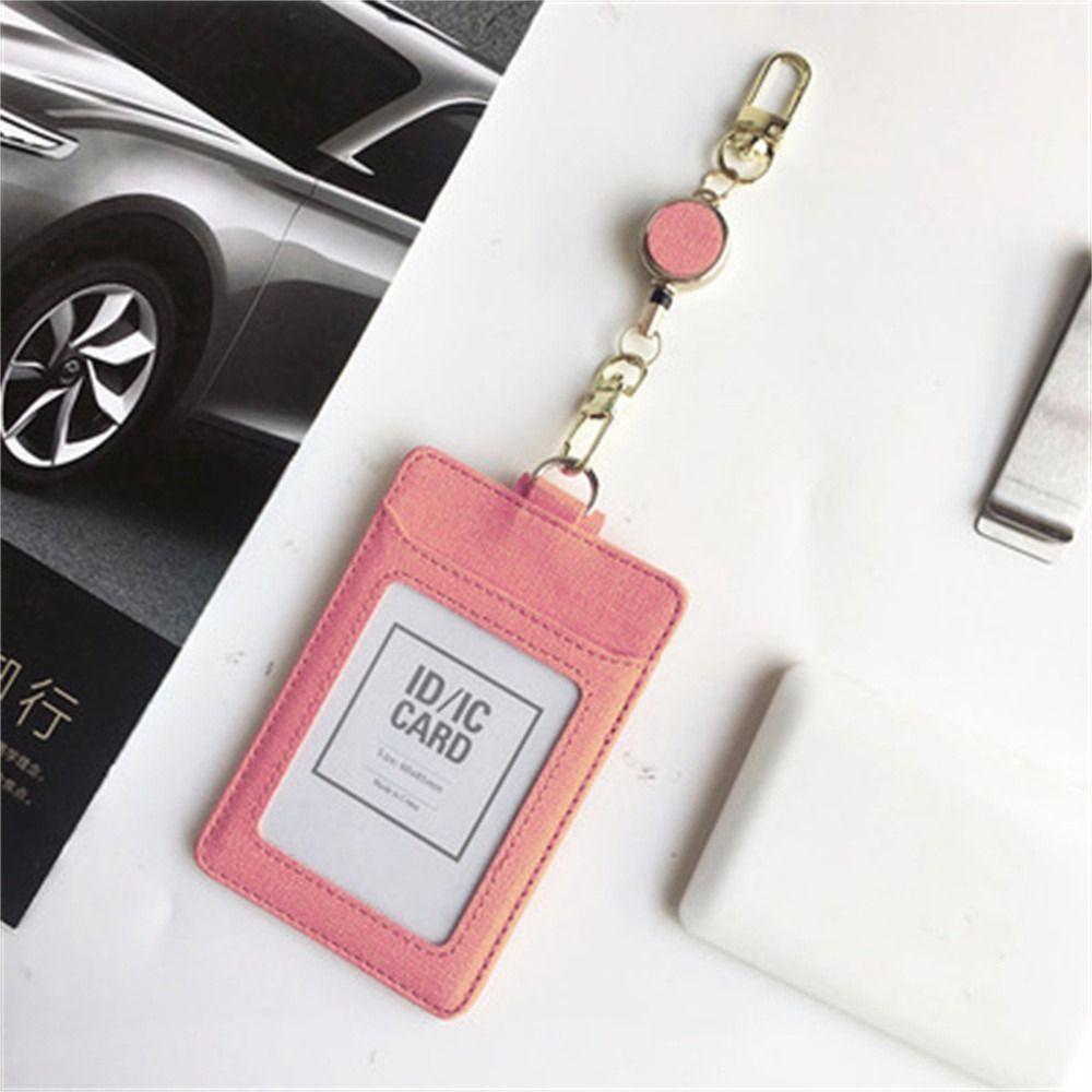 Extendable Retractable Badge Reel Pull Keyring Easy Pull Buckle ID Lanyard Key Ring Name Tag Elastic Metal Badge Holder