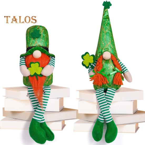 Улица. Украшение в виде гнома на День Святого Патрика, плюшевая кукла-фигурка гнома с клевером, ирландское безликое украшение ручной работы для декора стола