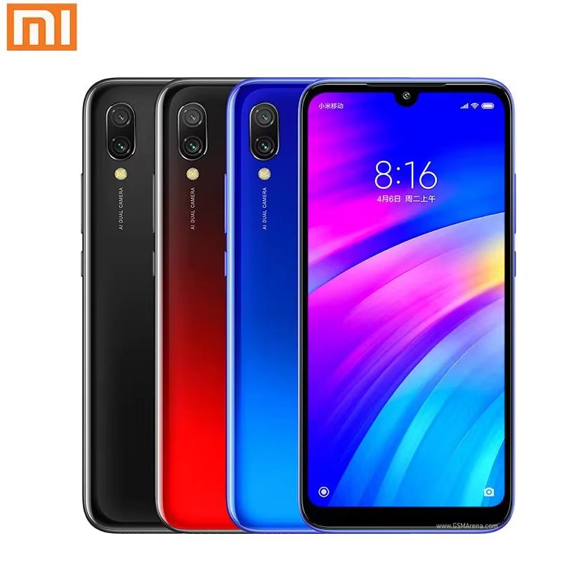 Восстановленный Оригинальный Xiaomi Redmi 7 с Глобальной Прошивкой Смартфон 4000 мАч 6.26 Дюйма HD Экран Восьмиядерный Android 4G Телефон