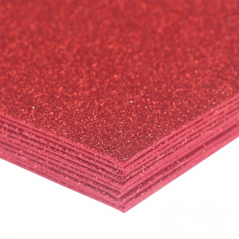 20Sheets Glitter Foam Sheets for Crafts, One-sided Non-Adhesive for Party Supplies, Invitation Cards Making, 8.3 X 11.7 Inches (Green/Red)