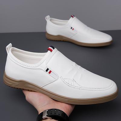 Мужская обувь Lazy Little White Shoes Мягкая подошва Doudou Shoes One Pedal Business Casual Leather Shoes Men