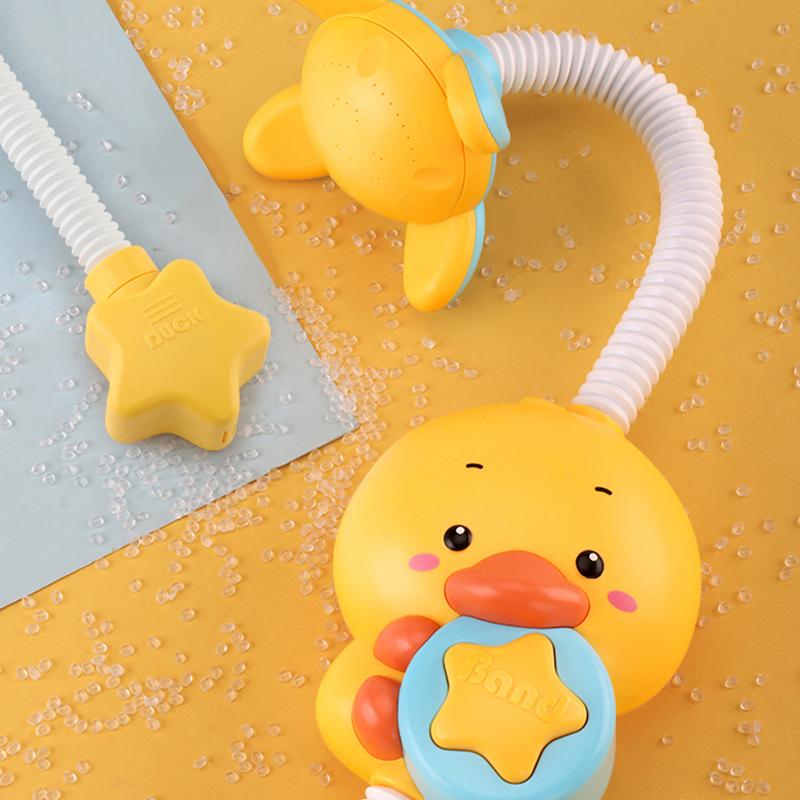 Новые Игрушки для Ванны Детские Водные Игры Модель Утки Кран Душ Электрический Водяной Пистолет Плавательный Ванная Комната Детские Игрушки Для Детей Подарки