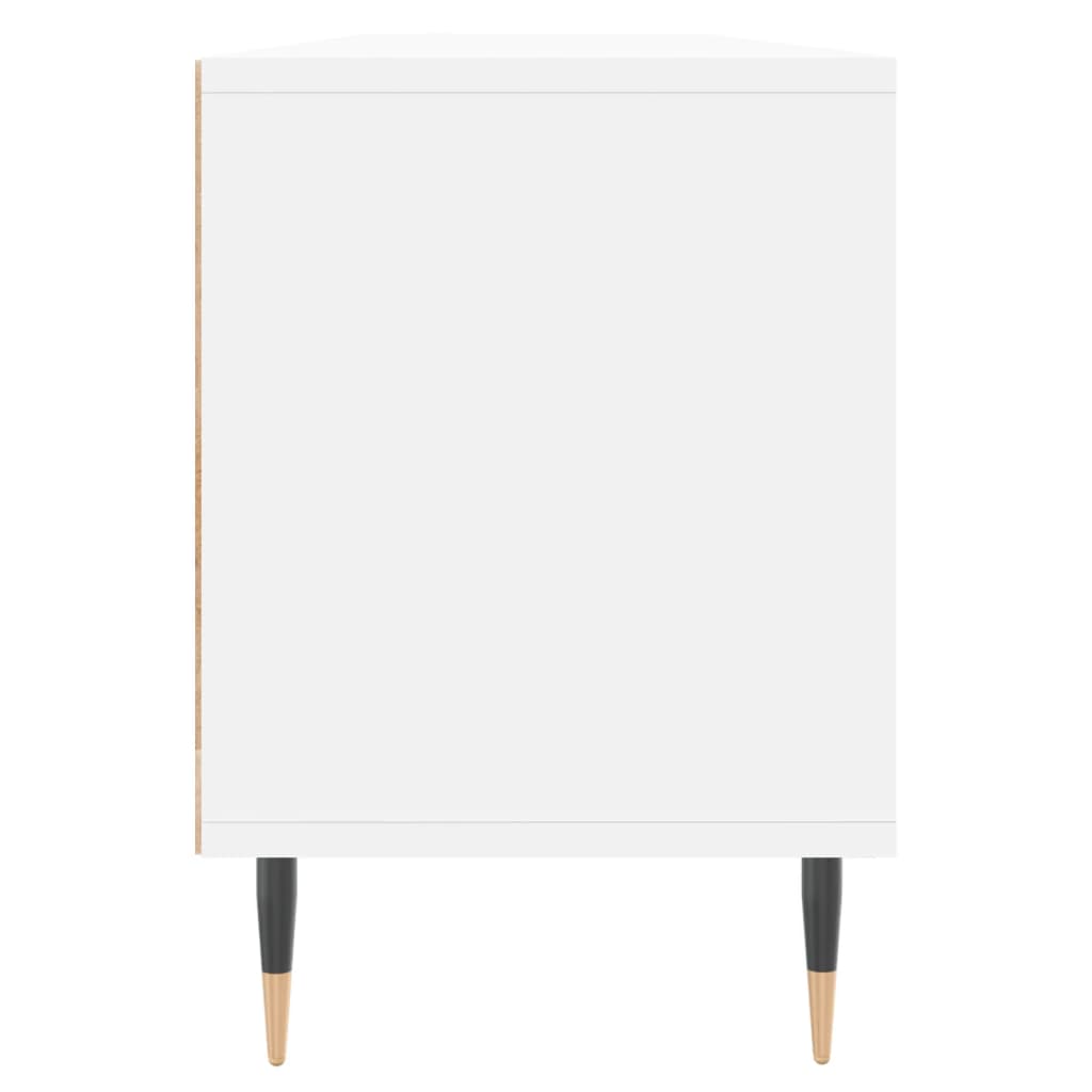 Szafka Pod Tv, Biała, 150X30X44,5 Cm, Materiał Drewnopochodny
