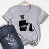 Футболка, модная футболка с котом, домашним животным, милый стиль, милая одежда 90-х годов, повседневная женская футболка с коротким рукавом и принтом, женская женская футболка с графикой