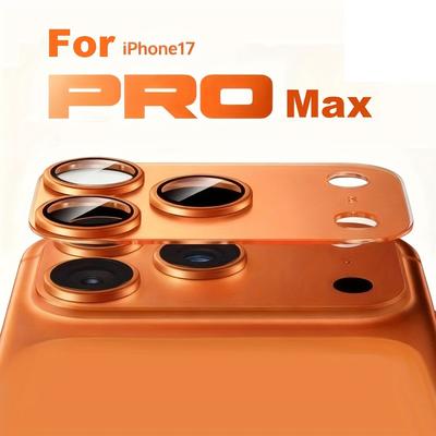 2 комплекта Роскошная металлическая защита объектива камеры для iPhone 17 16 15 14 Pro Max Алюминиевый сплав Пленка для камеры Оригинальный цвет Защита объектива из закаленного стекла