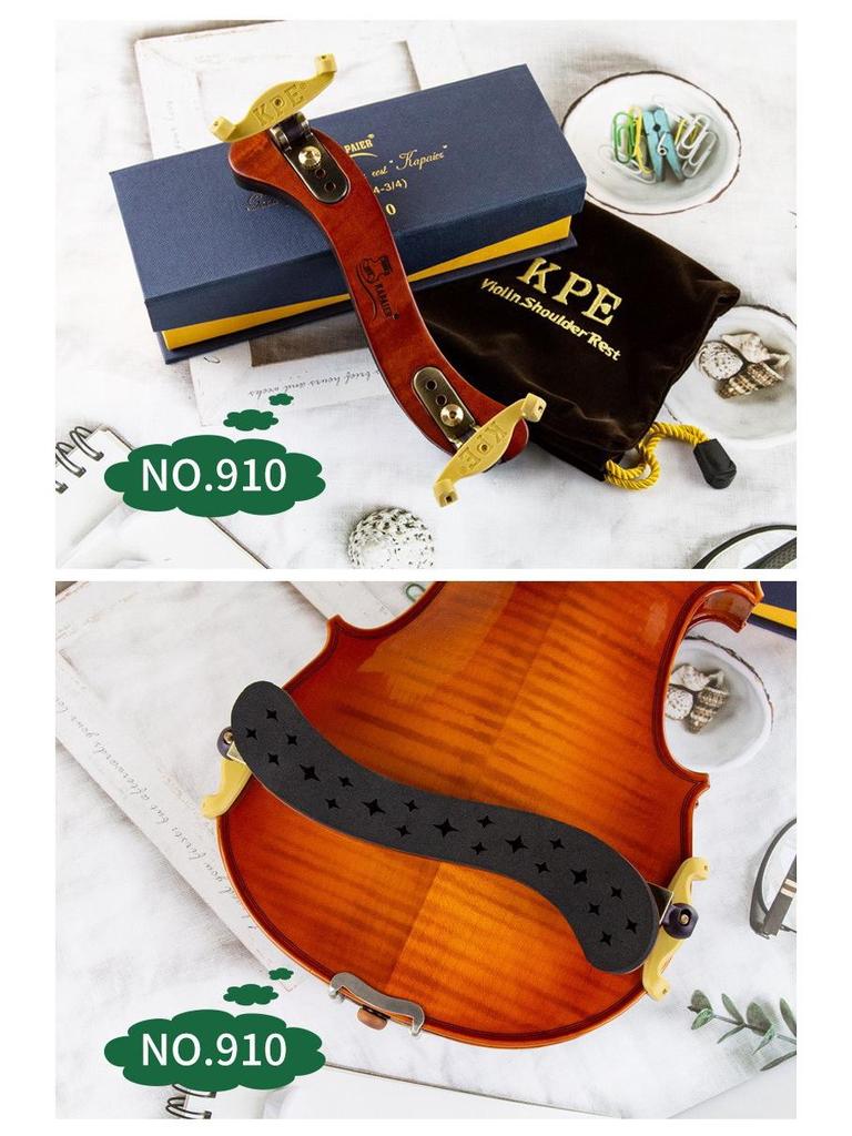 KPE Adjustable Violin Shoulder Rest for 4/4 Violins - Height & Length Adjustable Pad