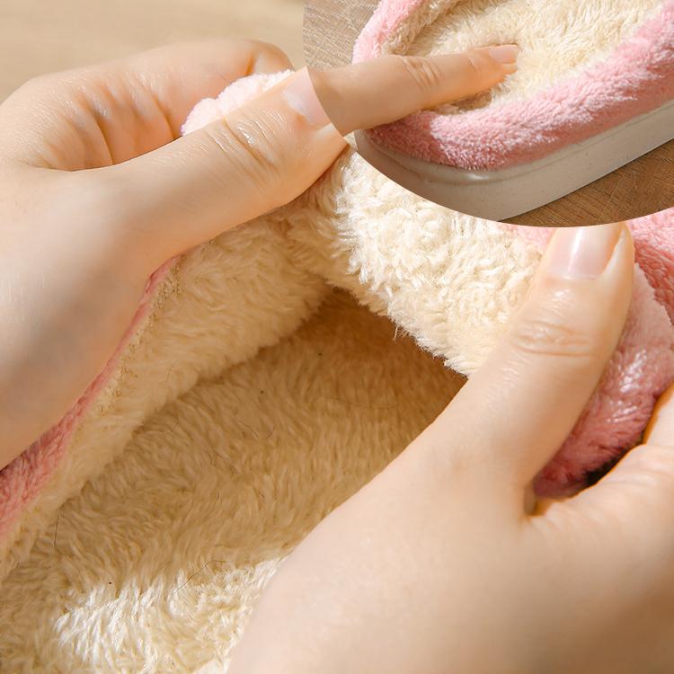 Новые хлопковые тапочки из овечьего хлопка для женщин зимой, домашняя теплая и утепленная обувь с мультяшной подошвой на толстой подошве для мужчин зимой