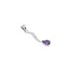 Dainty Amethyst Pendant: 925 Sterling Silver Teardrop Jewelry