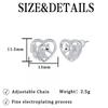 Minimalist Unicorn Horse Heart Stud Earrings Women Needle Copper Body Elegant Daily Wear Jewelry