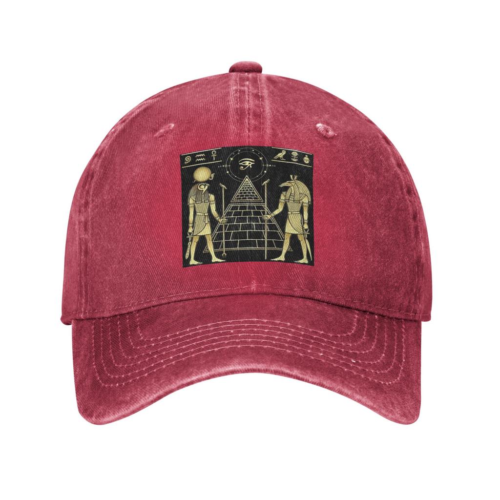 Egyptian God Ra And Seth Baseball Caps Fashion Denim Hats Casquette Streetwear Baseball Cowboy Hat for Unisex Women
