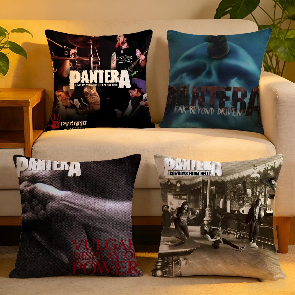 Cushion Cover Linen SkinFriendly Soft Decorative Case for Sofa Home Decor PPantera Band Pillow cover