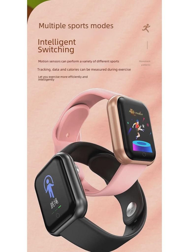 Умные часы D20s: Функции звонков/музыки, спортивный браслет, Bluetooth, счетчик шагов, монитор сердечного ритма и артериального давления.