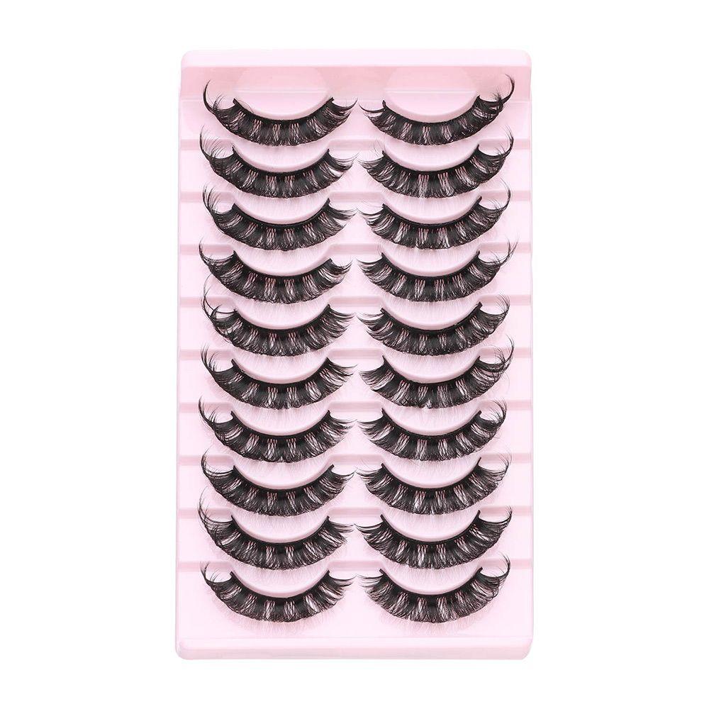 10 пар накладных ресниц 10-23 мм Ресницы многоразовые накладные ресницы DD изгиб русский изгиб ресницы 3D норка