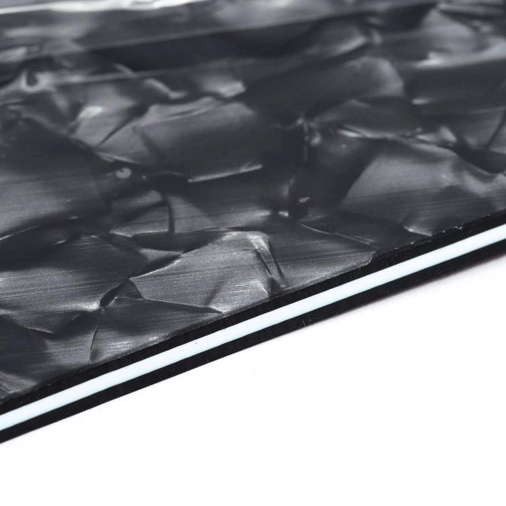 Musiclily Pro 15-Hole Pickguard with Cover for Mexican Fender 72 Telecaster Deluxe Electric Guitars, Black Pearl, 4-Piece Set