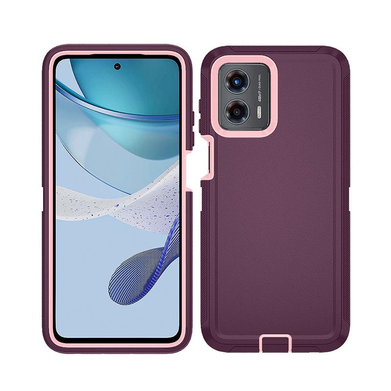 MOTO G Power 5G (2024) Чехол для телефона «Три в одном» с задним зажимом и защитой по всему краю
