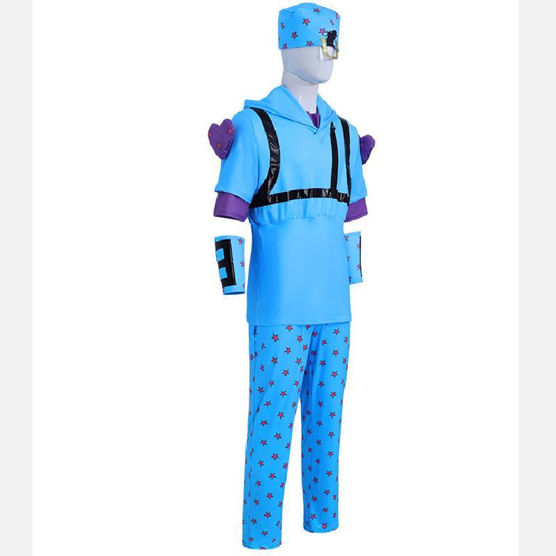 Косплей костюм Джонатана Джоста из JoJo's Bizarre Adventure с набивной тканью для Хэллоуинской вечеринки