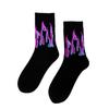2 пары европейских и фиолетовых носков Flame Tube Cotton Socks для мужчин, японских пар, носки для скейтбординга, для улицы