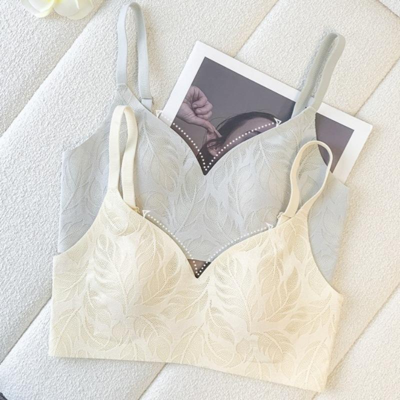 Ультратонкие ушки кролика для большой груди, маленькой груди, дышащее, слегка собирающее нижнее белье, мягкая поддержка, боковая поддержка груди и бюстгальтеры против провисания