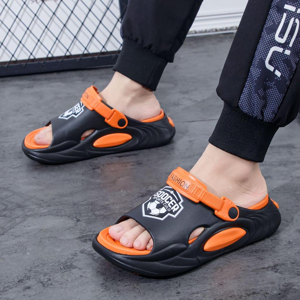 Мужские модные летние сандалии из ЭВА высокого класса, нескользящие, дезодорирующие, на толстой подошве, пляжная обувь