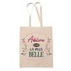 Sac cabas - PLANETEE - Adeline la plus belle - Jute naturel - Imprimé en France - Anses solides