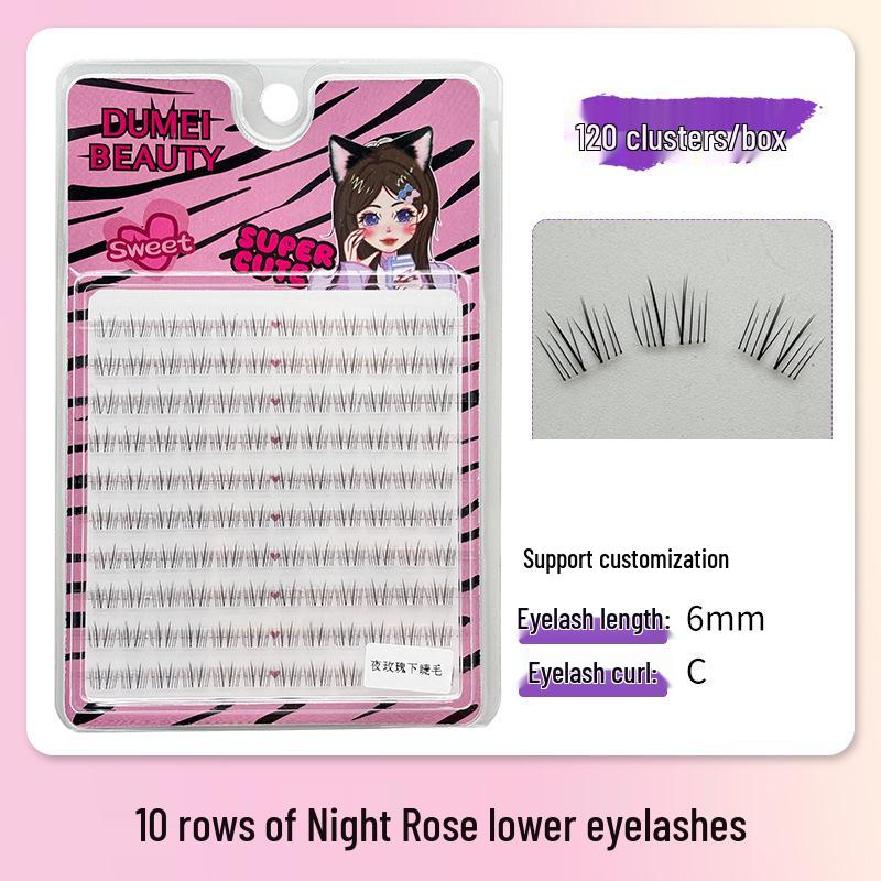 10-Row Autumn Leaf & Sunflower Faux Eyelashes - Flat, Glue-Free
