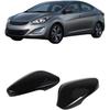 Совместимо для Hyundai Elantra MD 2011-2016 1 пара глянцево-черных крышек корпуса зеркала заднего вида 876163X000ANKA,876263X000ANKA