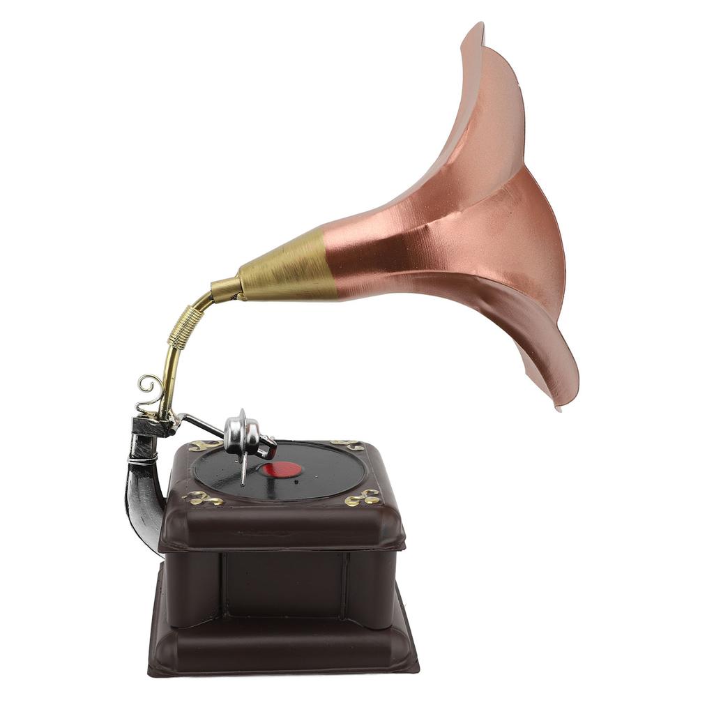 Vintage Phonograph Model Iron Erosion Resistant Retro Phonograph Gramophone Ornament