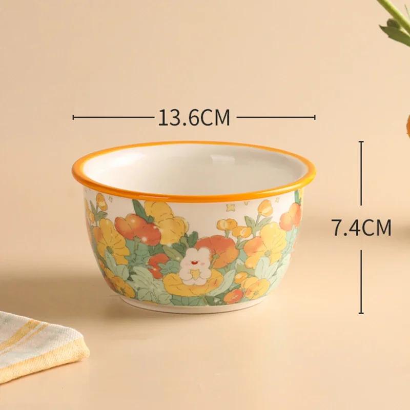 Creative Cartoon Ceramic Plate Sweet Cute Afternoon Tea Dessert Plates Home Breakfast Yogurt Oatmeal Bowl Delicious Ramen Bowls