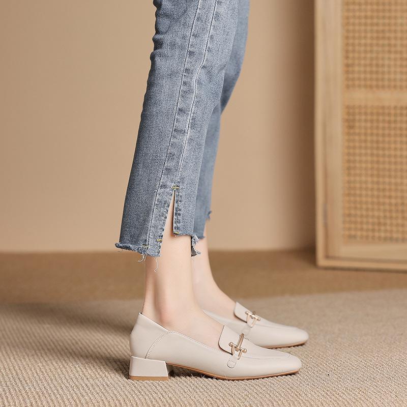 Женские туфли на массивном блочном каблуке, удобные туфли-лоферы на низком каблуке, туфли-лодочки с квадратным носком, туфли на толстом каблуке, закрытые туфли для свадьбы, вечеринки, офиса, для женщин