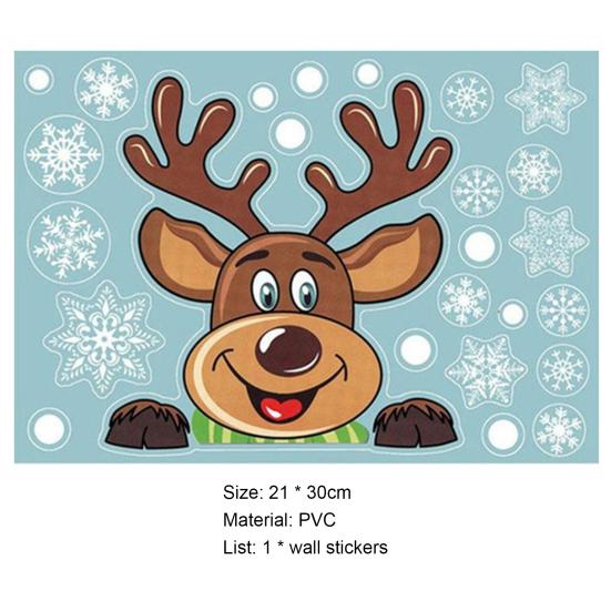 Водостойкое рождественское украшение, милая экологически чистая белая снежинка, Рождественская наклейка на стекло из ПВХ, рождественская наклейка на окно