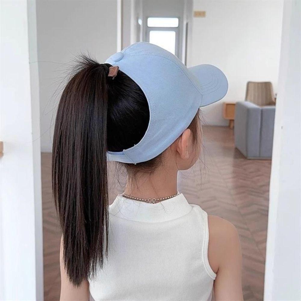 Adjustable Back Opening Sun Hat Breathable Visor Cap Fashion Streetwear Hats For Women Kids