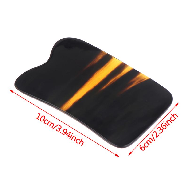 Natural Horn Guasha Board Scraping Plate Massage Tool Spa Acupuncture Scraper