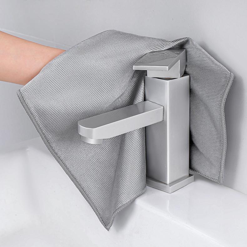 1/5/10 шт. Ультратонкая волокнистая салфетка для чистки стекла, столовых приборов, ножей и вилок, полировка, удаление пятен от воды, многофункциональная салфетка