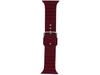 GlacierX Silicone Grooved Burgundy Smartwatch Strap for Apple Watch 42/44/45/49mm Burgundy