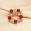 Round Brooch High-end Women's Brooch Brooch Pearl Suit Light Luxury Niche Light Luxury Simple Accessory Suit