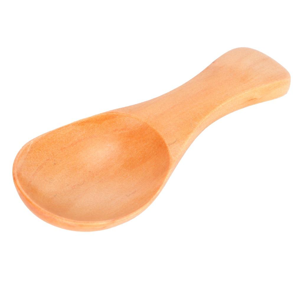 5Pcs Wood Mini Spoon Short Handle Ice Cream Spoon Easy To Store Wooden Spoon Kitchen