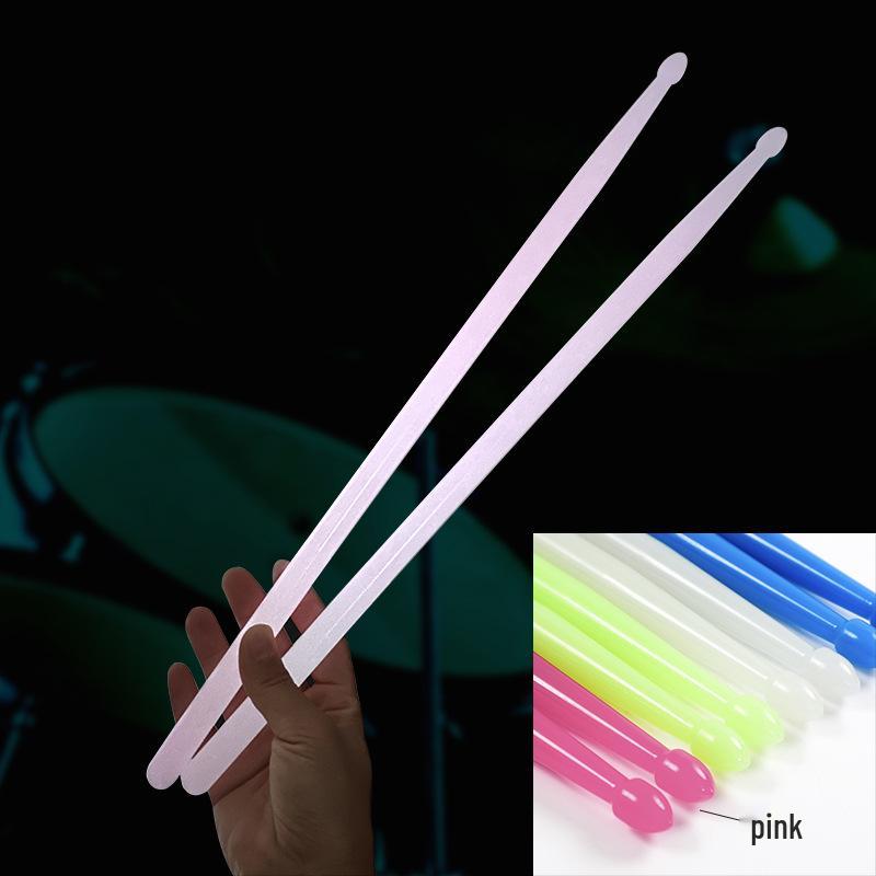 Светящиеся пластиковые барабанные палочки 5A с цветными ручками, не скользящие, для джазовых и электронных барабанов.