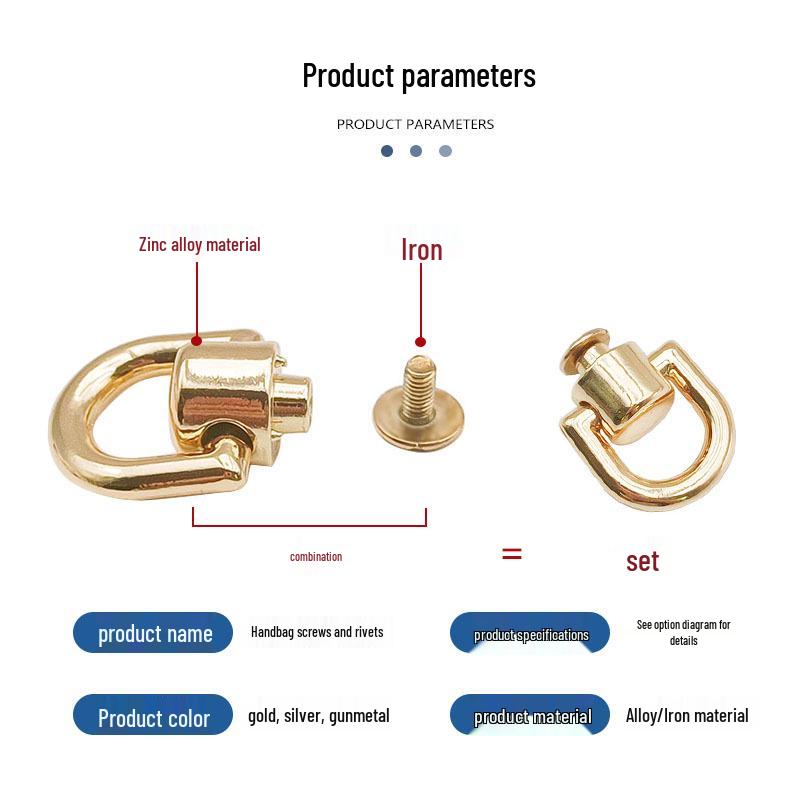 Аксессуары для сумок и багажа: Кольца, Голова монаха, Пирсинг сосков, Кожаные пряжки для DIY, Декоративные винты-заклепки
