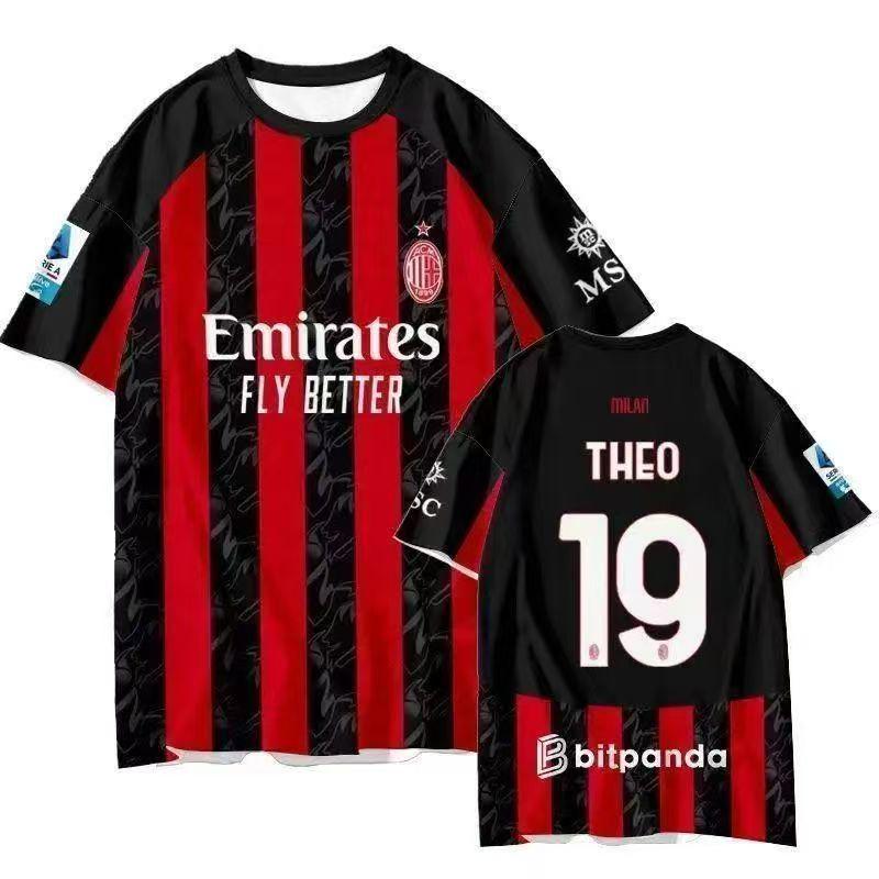 Домашняя футболка AC Milan 2025-26: Версии для болельщиков и игроков с принтами 10 Leão и 22 Kaká