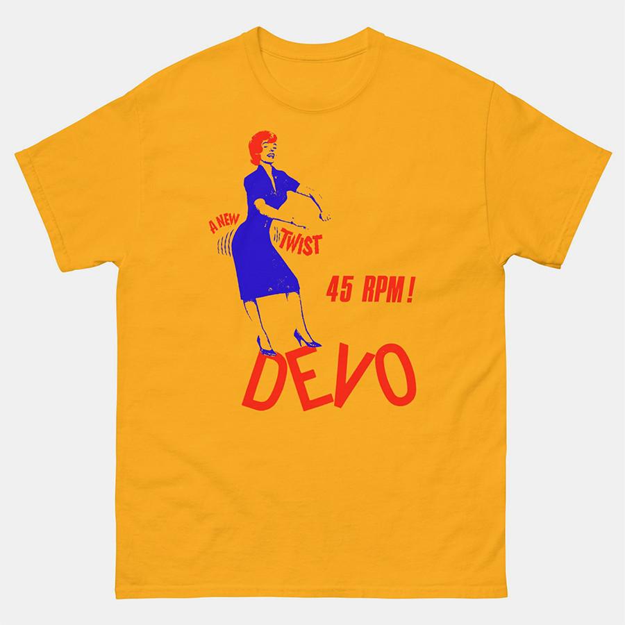 DEVO band a new twist yellow T-shirt Unisex All sizes S to 45Xl XX422