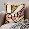Hiphop graffitistyle rabbit painting Cushion Cover Pillowcase Antidustmite Invisible Zipper Short Plush Sofa Cushion